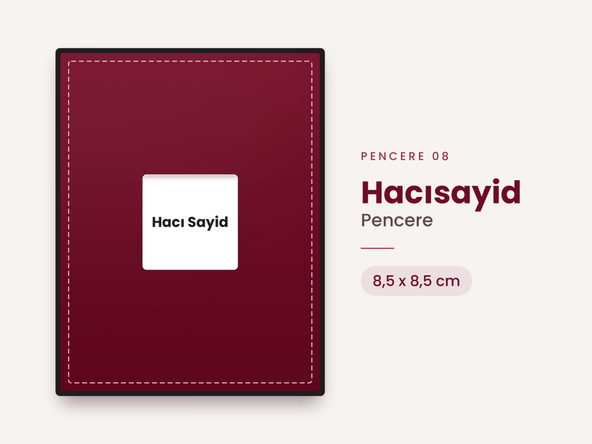 النافذة 08 - حاجي سعيد، النافذة 8,5 × 8,5 سم
