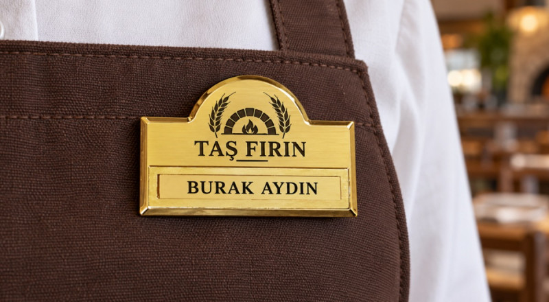 Lüks Kubbeli Sürgülü Metal Yaka İsimliği (Altın)