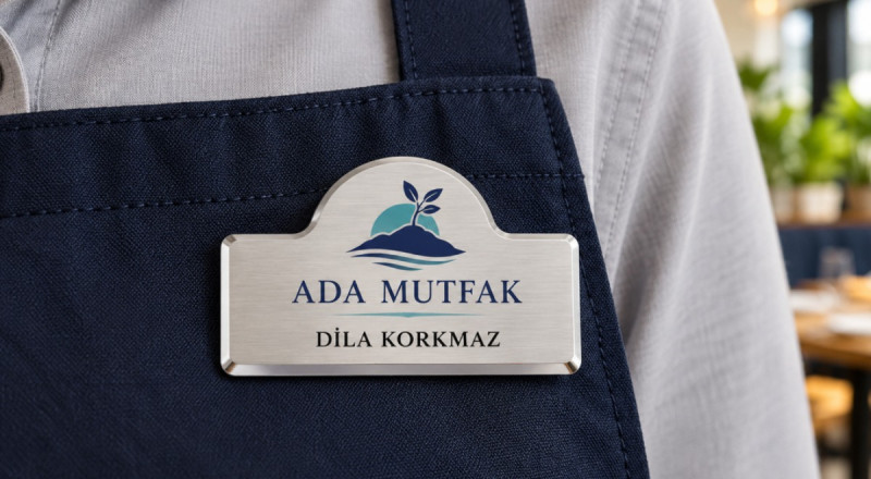 Lüks Kubbeli Metal Yaka İsimliği (Gümüş)