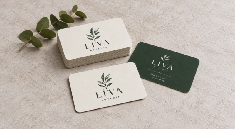 Kartvizit Çift Yön Baskılı Mat Selefonlu Oval Kesimli 350 Gr